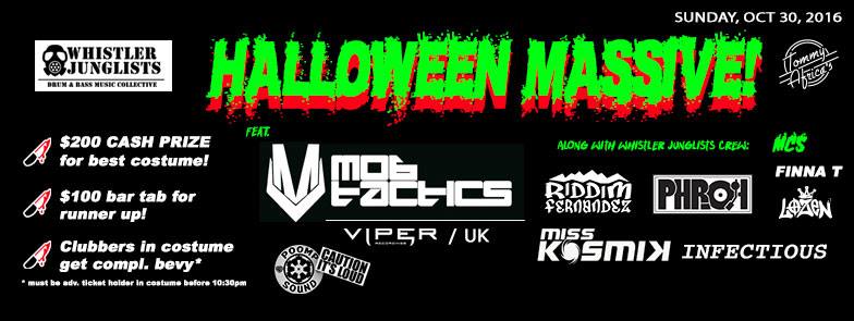 Halloween Massive Party in Whistler with Mob Tactics