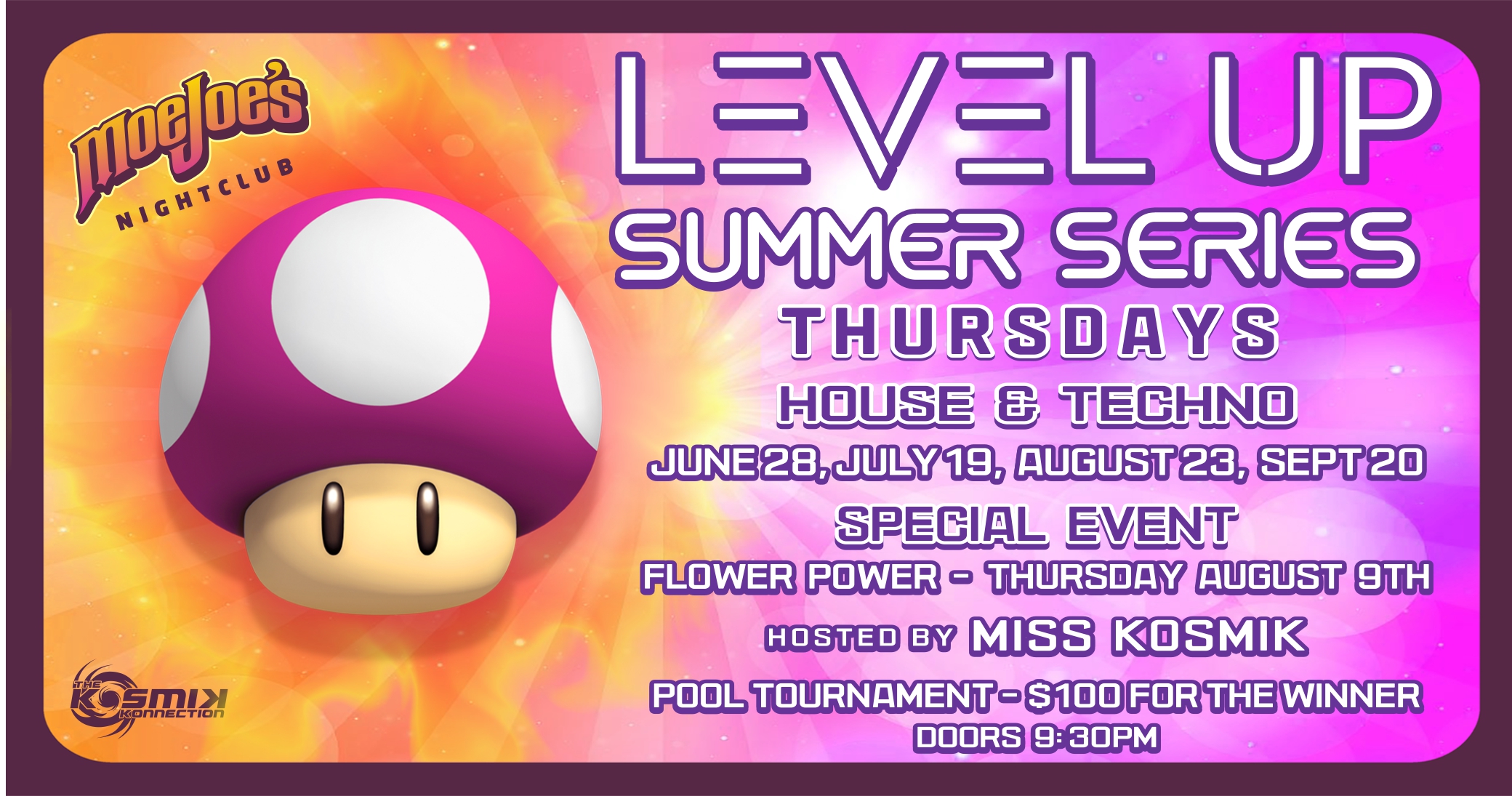 Level Up House Music Whistler Party Moe Joes