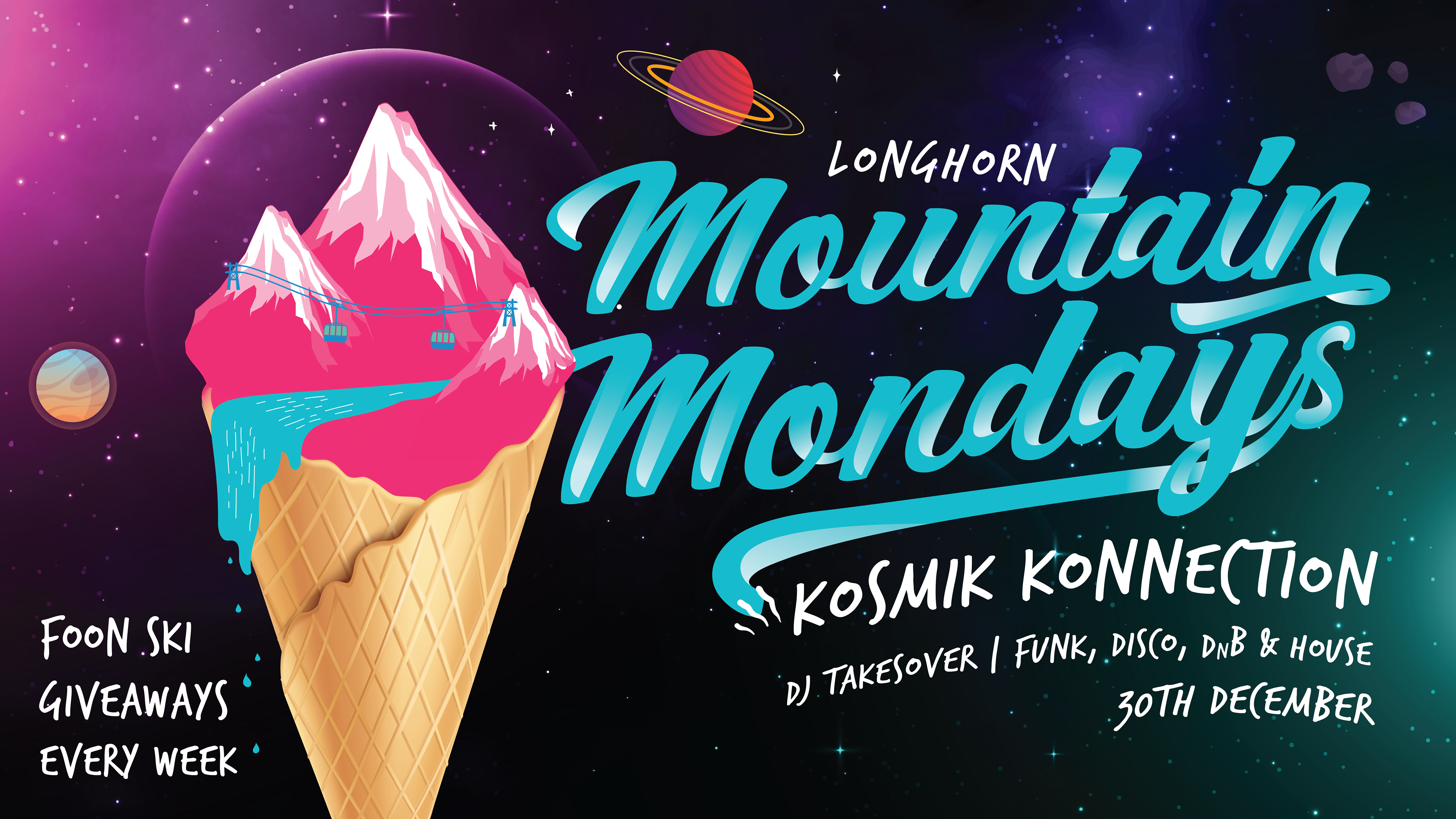 Mountain Mondays at Longhorn with The KosmiK Konnection.