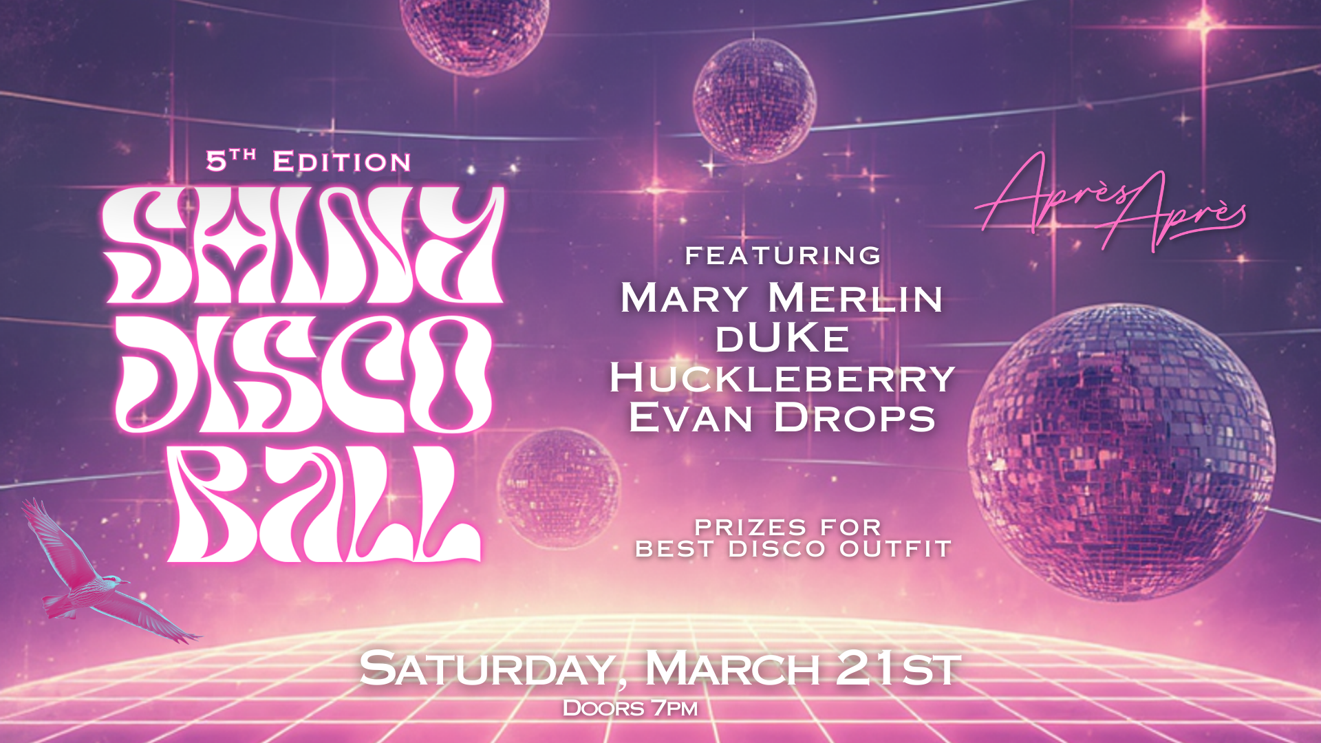 The Shiny Disco Ball is back for it's 5th edition on Saturday, March 21st!